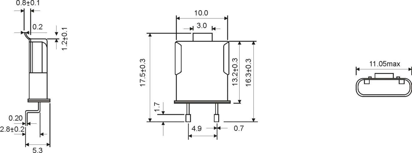 QUARTZ CRYSTAL HC-49/U CLIP 1.6 - 200.0MHz 