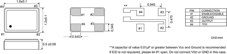 Ceramic SPXO OSCILLATOR 1.6 X 1.2 MM Ceramic SPXO OSCILLATOR 1.6 X 1.2 MM