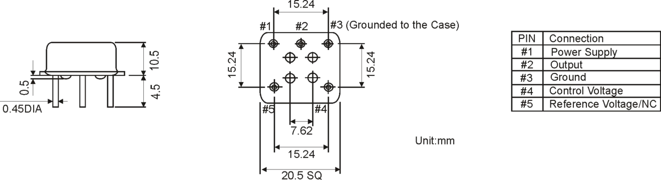 THT OCXO METAL OSCILLATOR 20.5 x 20.5 mm