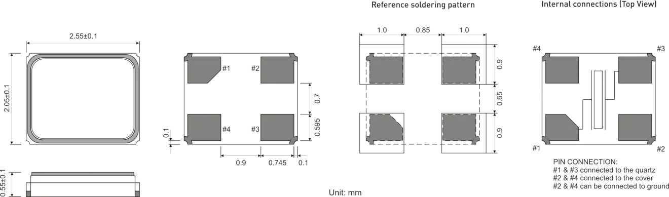 SMD QUARTZ CRYSTAL 2.5 x 2.0 mm 12.0 - 125.0MHz SMD QUARTZ CRYSTAL 2.5 x 2.0 mm 12.0 - 125.0MHz